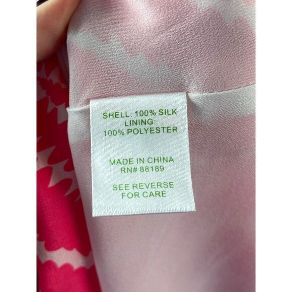 Lilly Pulitzer Show Your Stripes Zebra Print Posey Silk Dress Splash Pink Size 2 - Picture 11 of 13